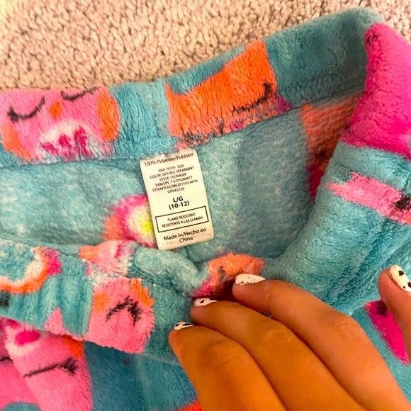 Teal pajama pants with colorful owls! - Picture 2 of 2